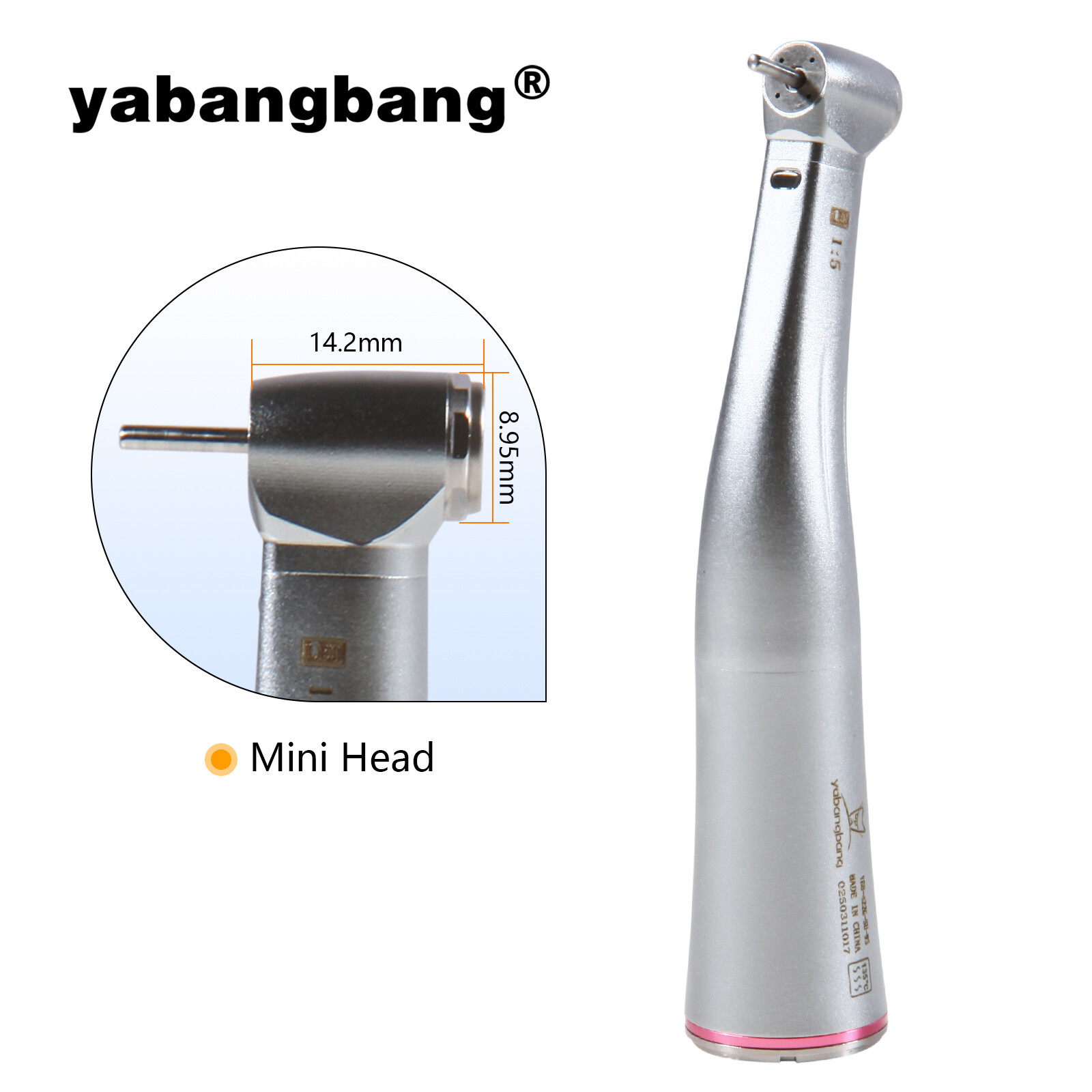 5 Dental LED 1:5 Handpiece push button Contra Angle For KAVO NSK Electric Motor