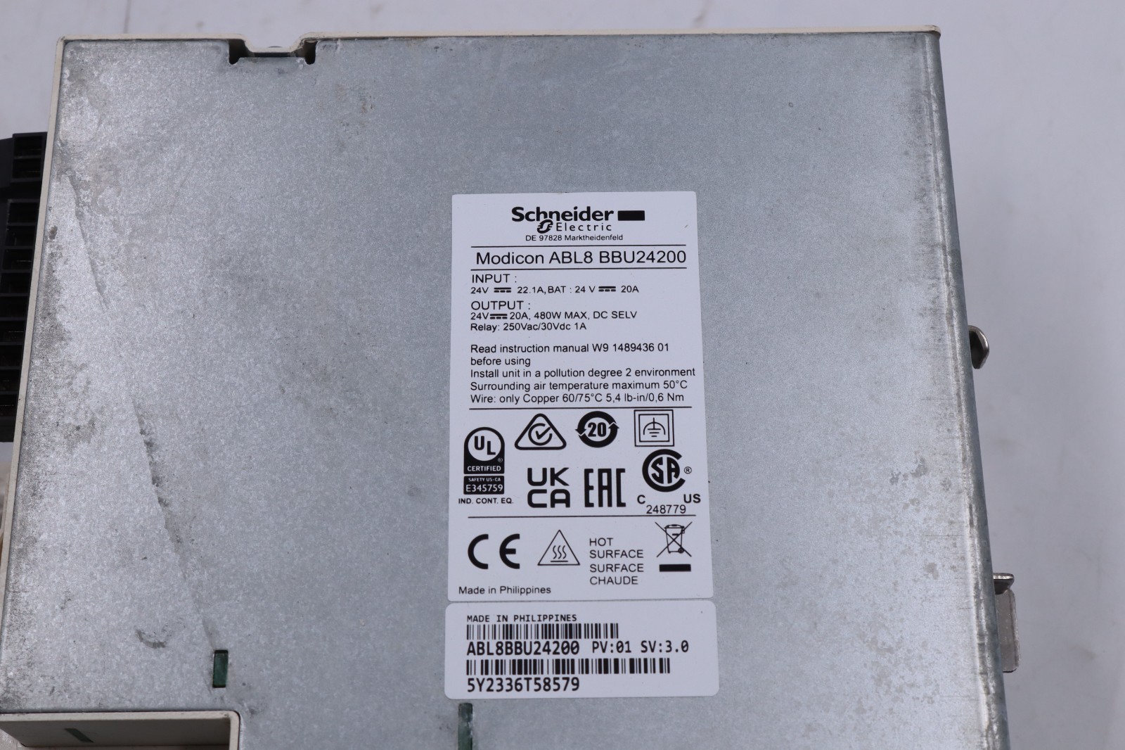 Schneider Electric ABL8 BBU24200 MADE IN PHILIPPINES