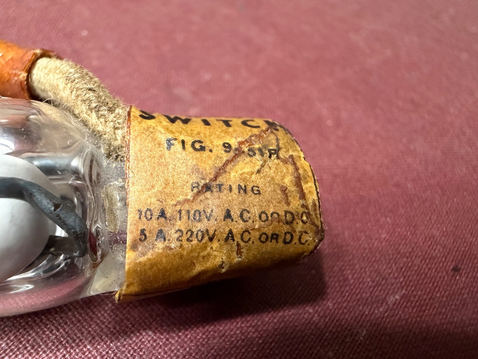 Vintage Rare MERCOID SWITCH FIG. 9-51B Rating 10A. 110V., 5A 220V. A.C. or D.C.