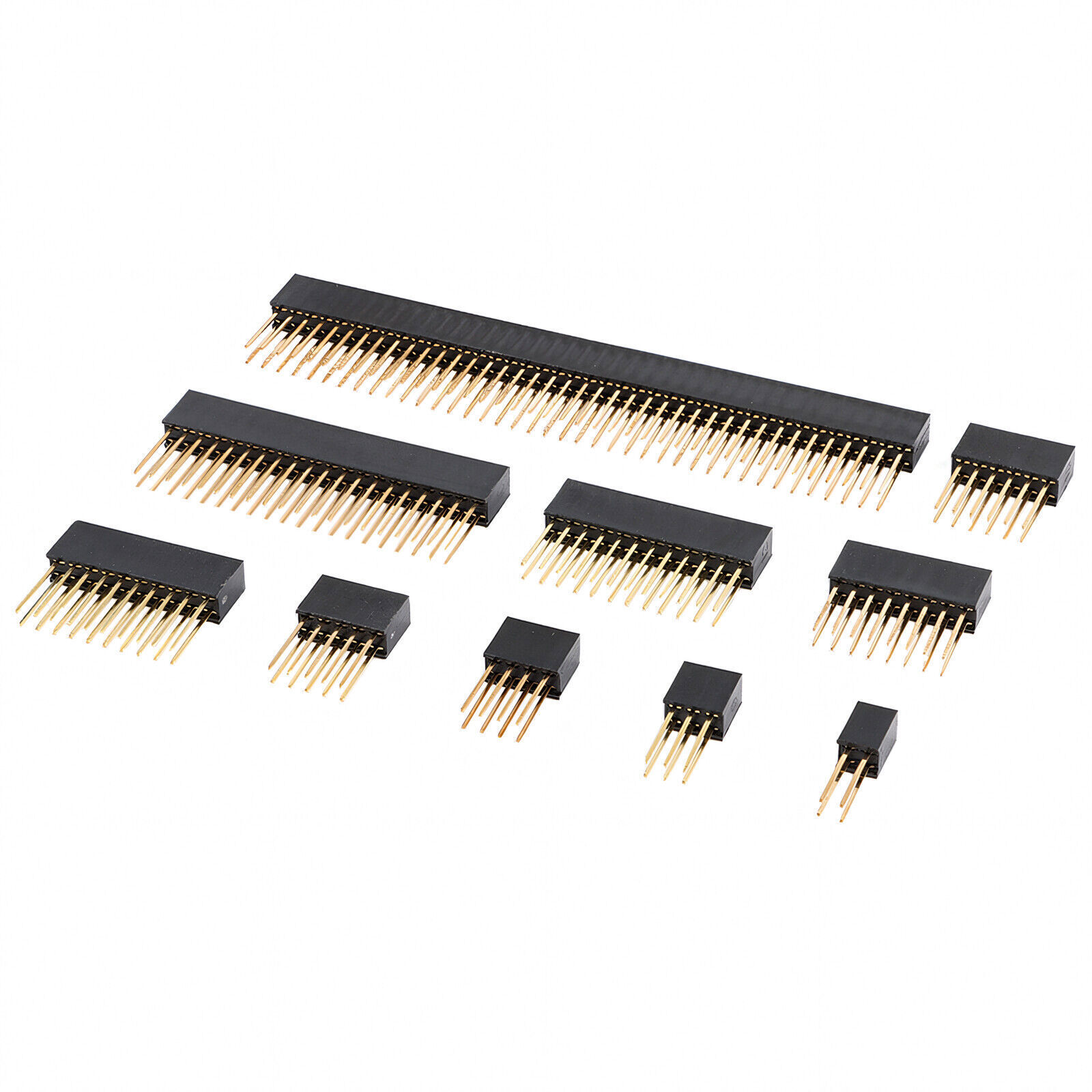 2.54mm 0.1″ PCB Header Vertical Female Socket Connector, Single/Double Row Pin