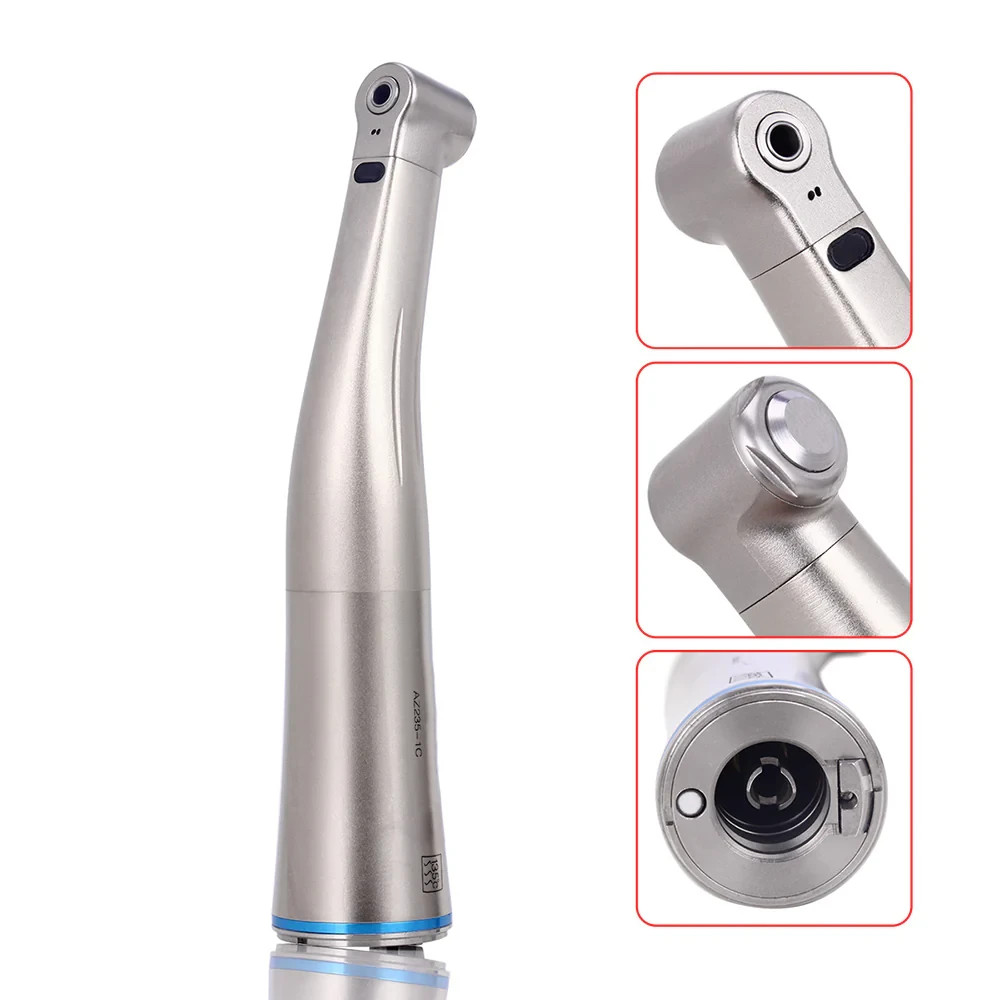 AZDENT Dental 1:1 LED Optic Contra Angle Handpiece fit E-Type Motor