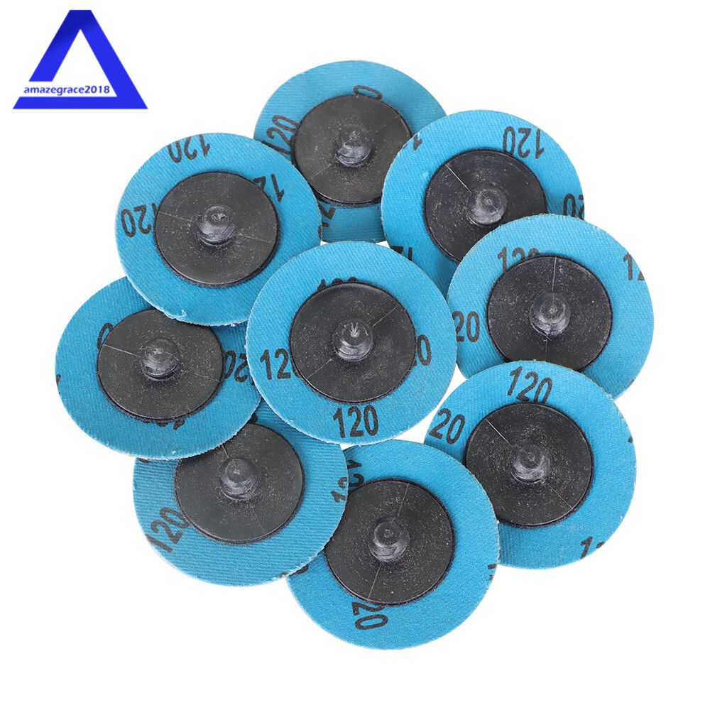 51Pcs 2″ Roll Lock Die Grinder Quick Change Sanding Disc 36 60 80 120 240 Grit