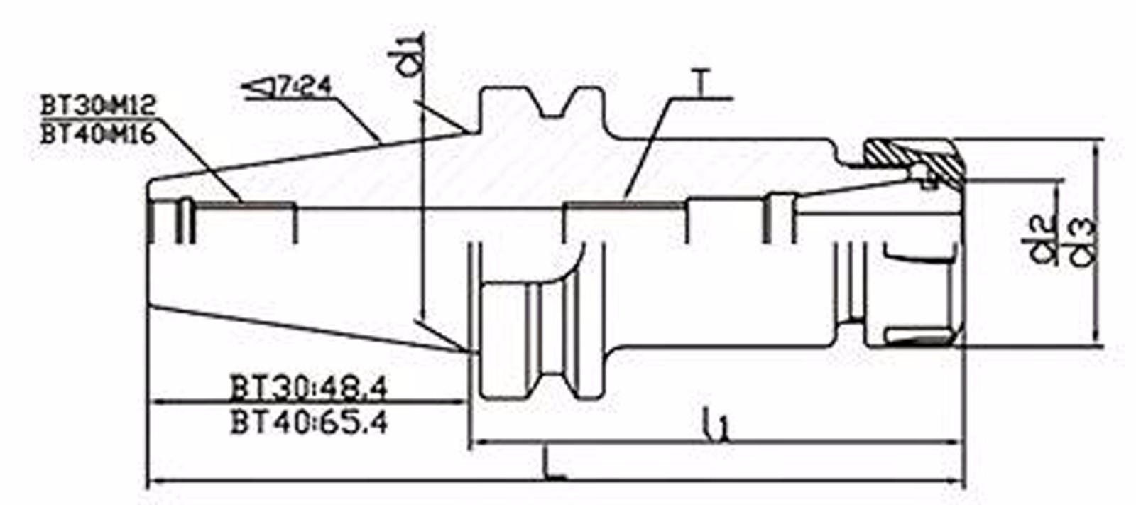 BT30 ER32 MILLING COLLET CHUCK HOLDER PROJ. 3.94″ BALANCE 25,000RPM