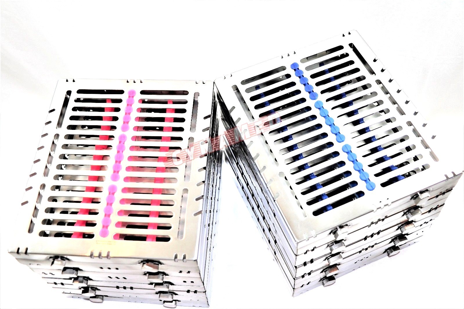 10 GERMAN DENTAL AUTOCLAVE STERILIZATION CASSETTE BOX TRAY FOR 15 INSTRUMENT