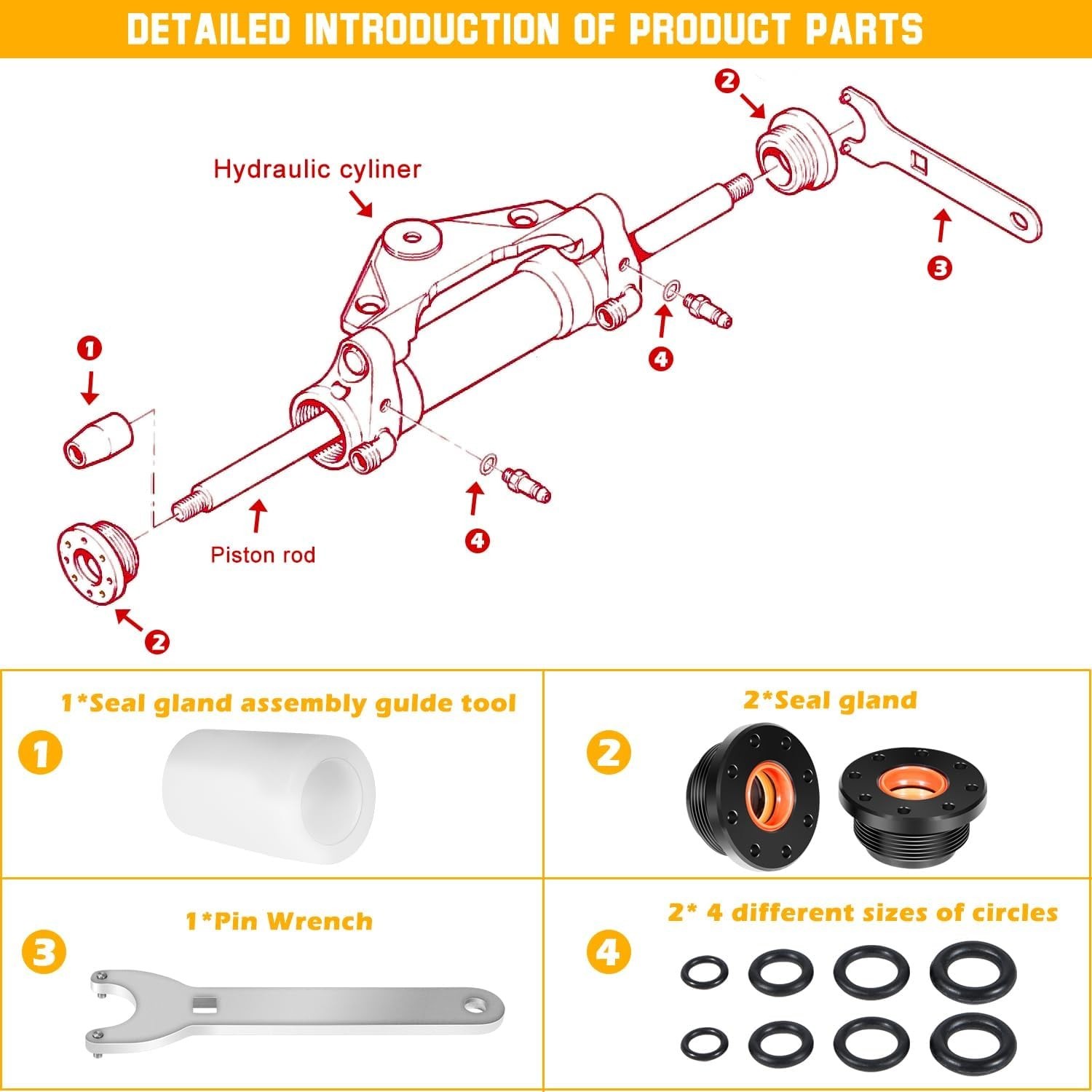 High-Precision HC5345 Seal Kit for SeaStar Steering Multiple Model Compatibility
