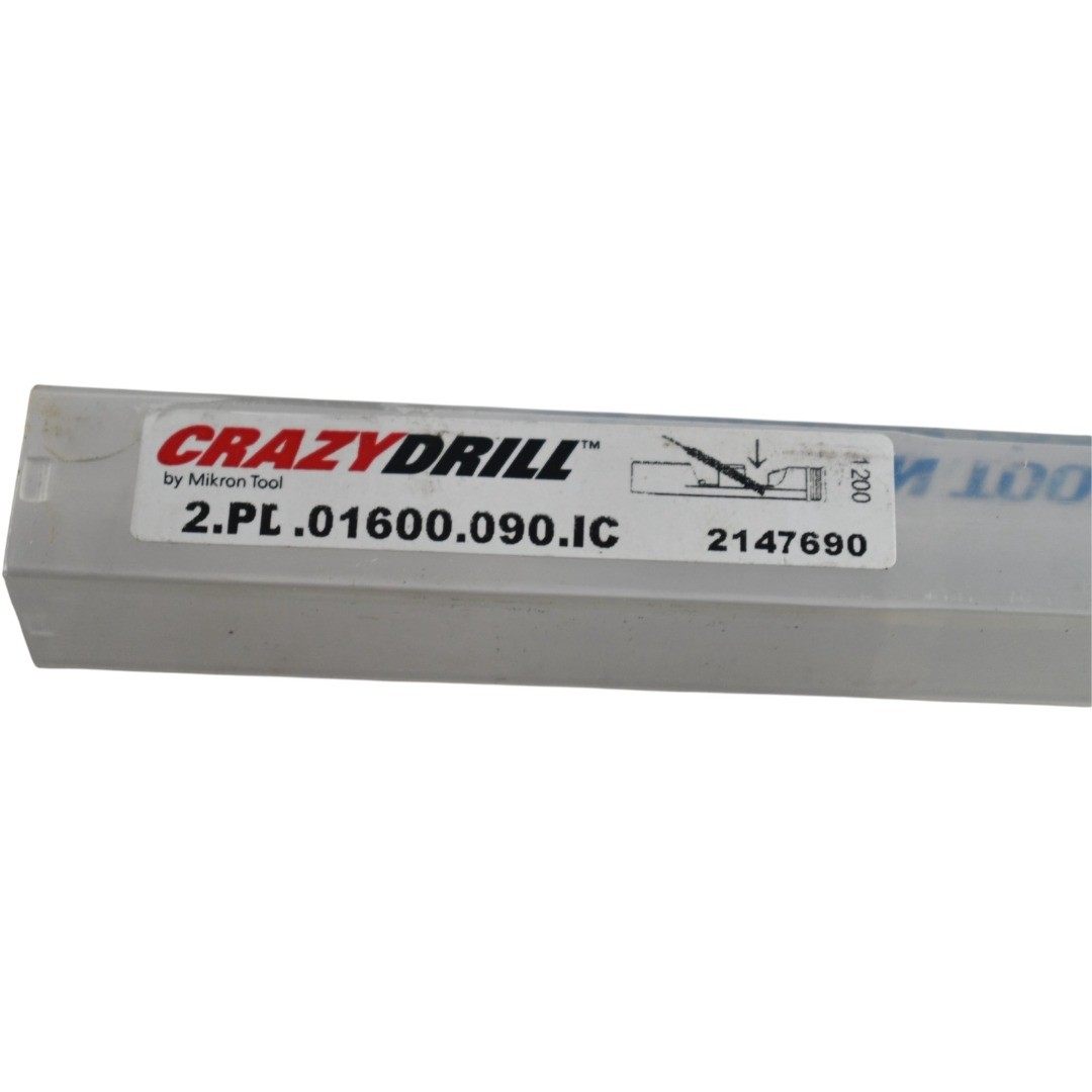 NEW Mikron Tool 2.PD.01600.090.IC CrazyDrill Coolpilot 1.60mm Carbide Pilot Dril