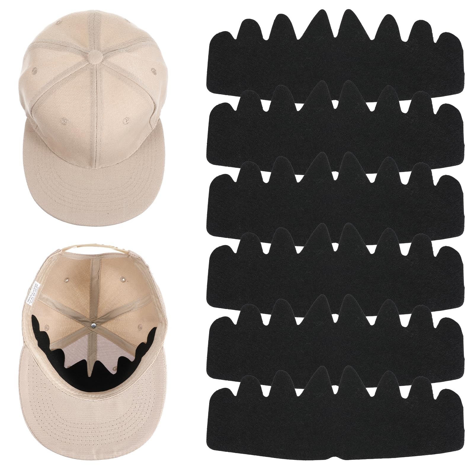 6 Pcs Hat Sweat Liner Hat Sweat Protector Liner Baseball Caps Inserts Flexible