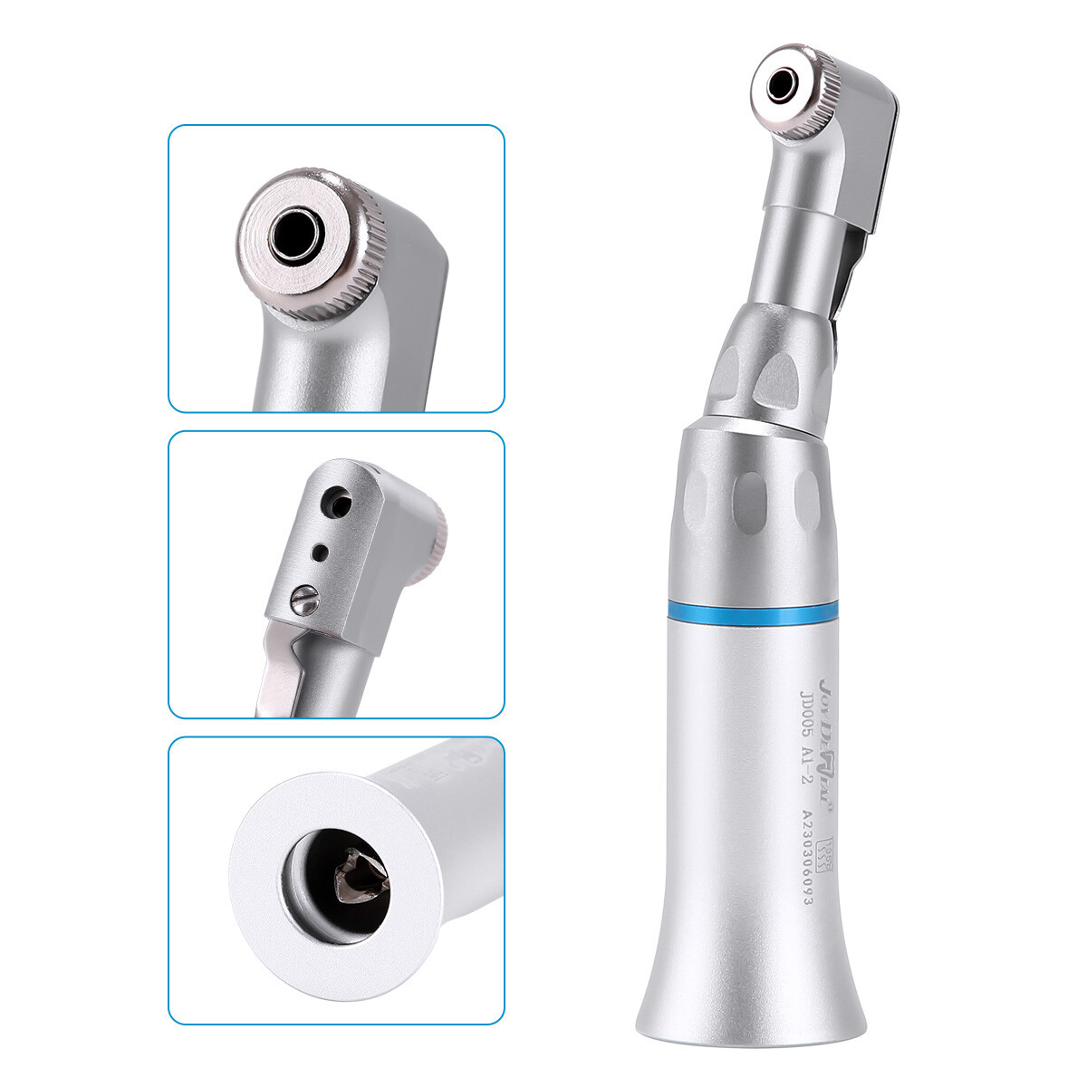 AZDENT Dental Handpiece Slow Low Speed Contra Angle E-type Push Button Air Motor