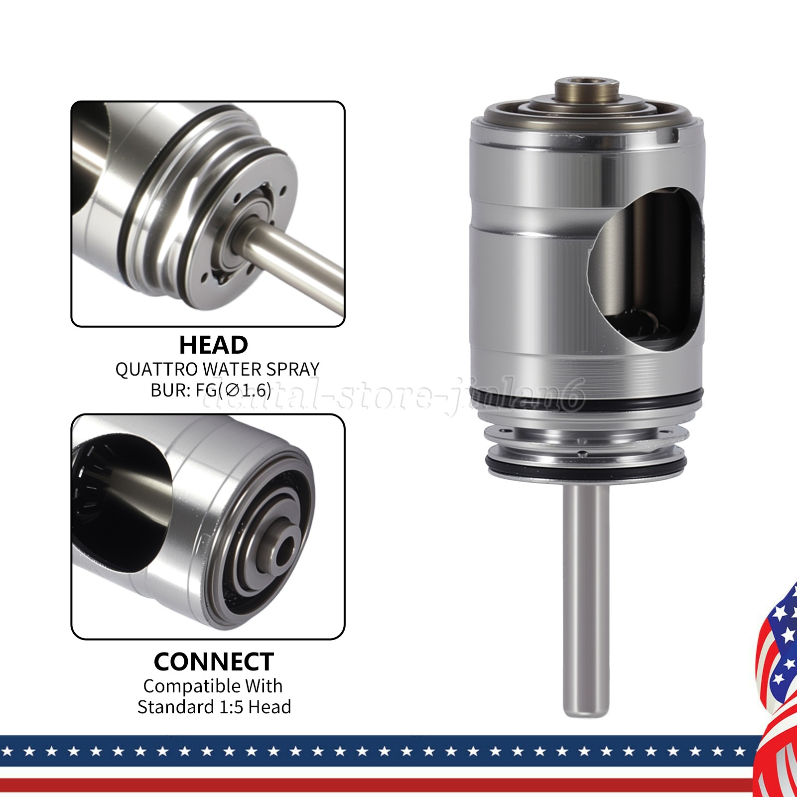 Dental Handpiece Rotor Cartridge for 1:5 Electric Contra Angle /LED handpiece