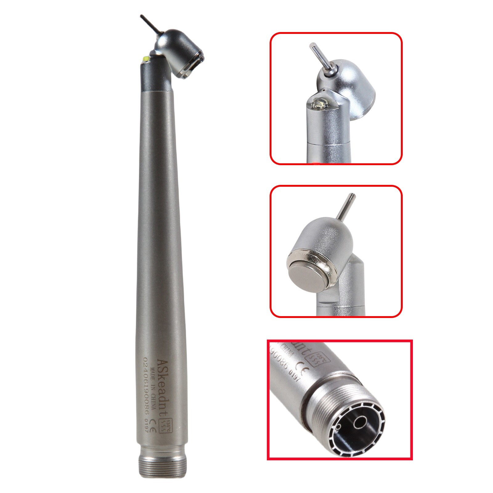 45 Degree LED E-generator Dental High Speed Handpiece Push 2 Hole for NSK AC2