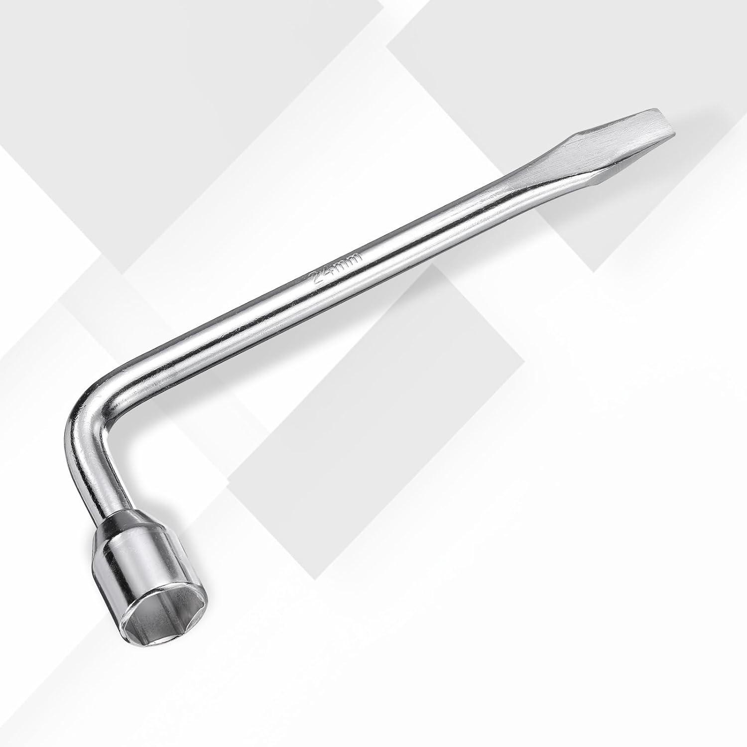Car Spare Tire Lug Wrench 24mm Carbon Steel l Type Slotted End Hexa Size: 24mm