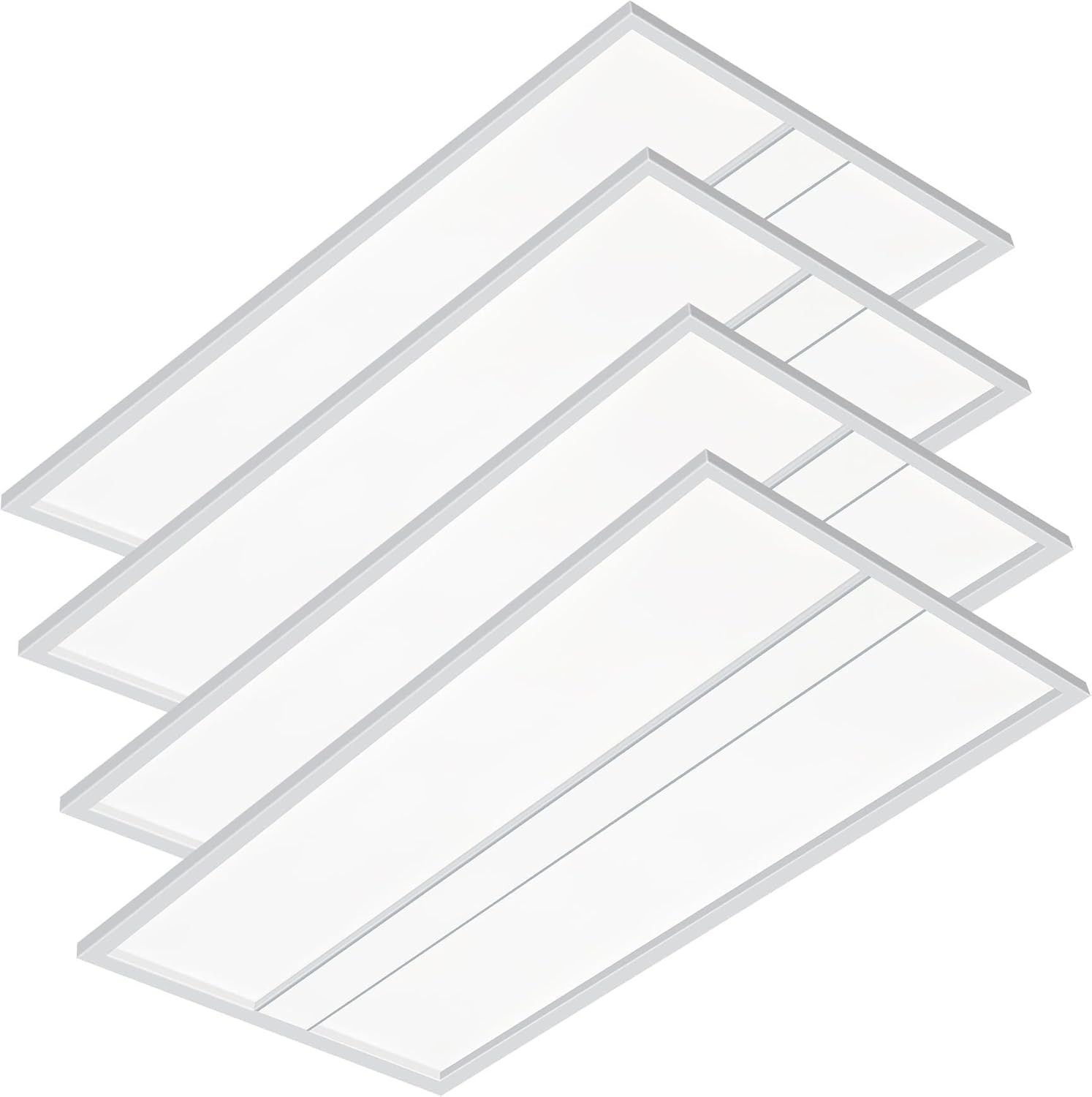 2×4 LED Flat Panel Light, 35W/40W/46W & CCT 3500K/4000K/5000K, 5750Lumens 4Pcs