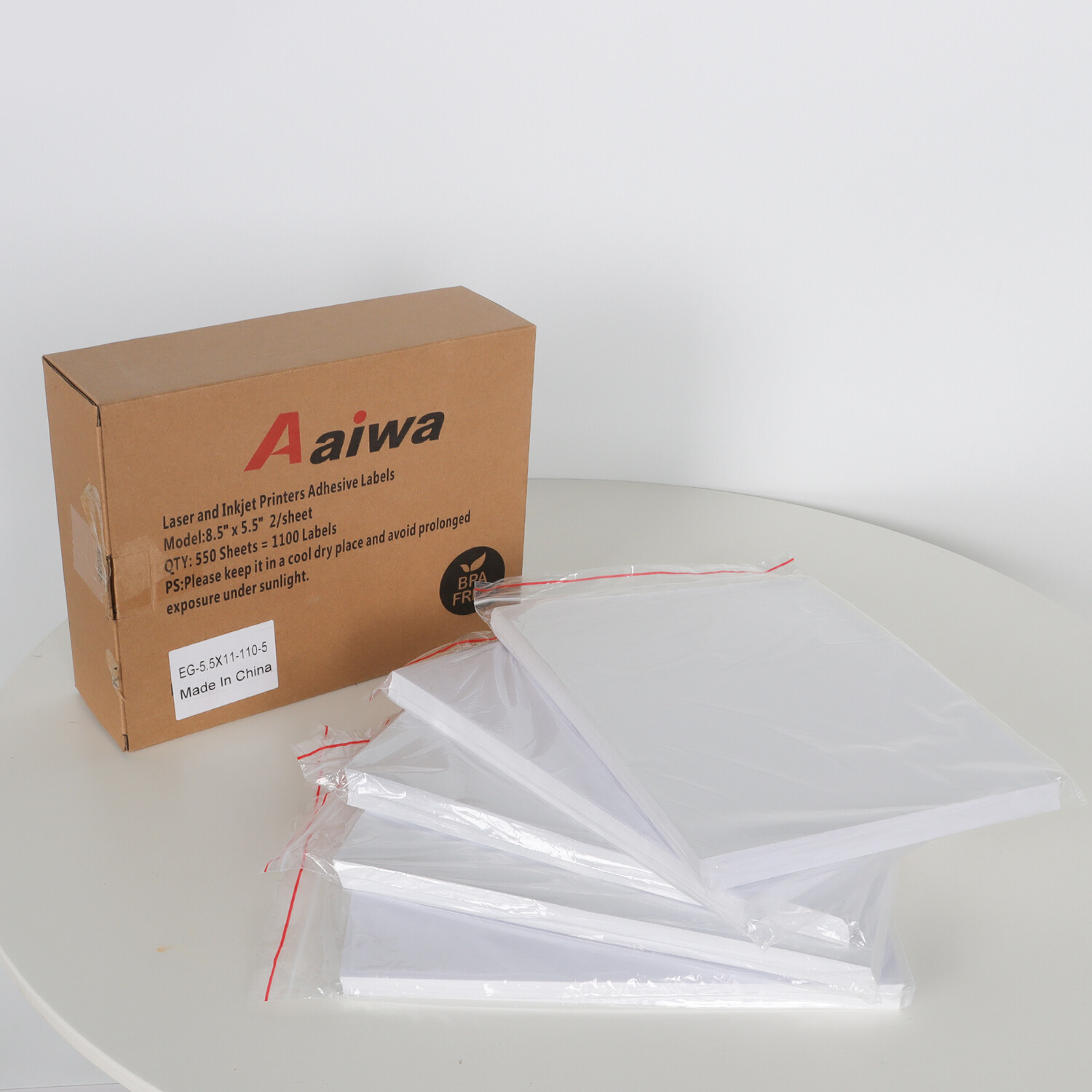 200-11000 Half Sheet Address Shipping Labels Blank Page 8.5 x 5.5 Self Adhesive