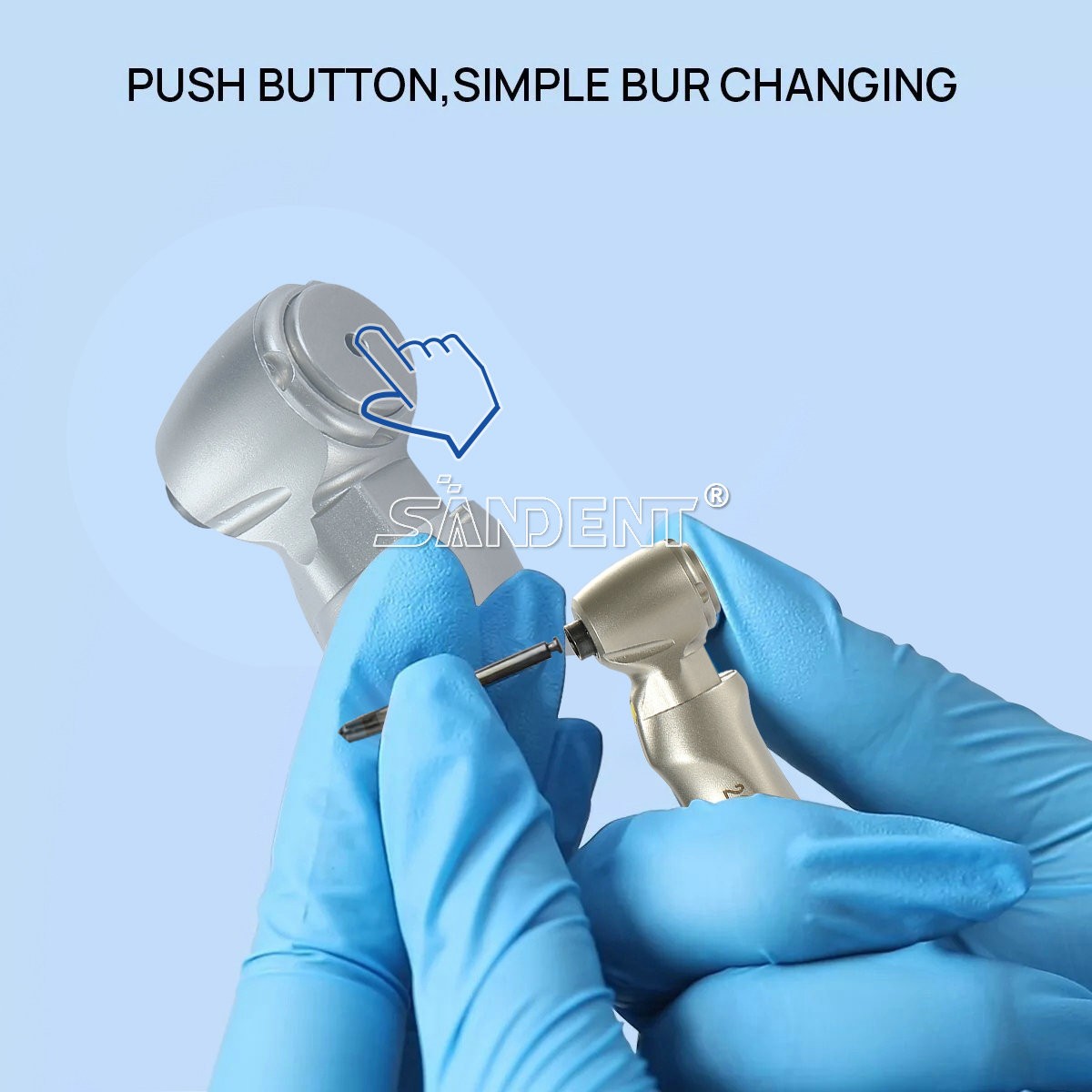 20:1 Dental LED Implant Contra Angle Handpiece for W H Surgical Motor