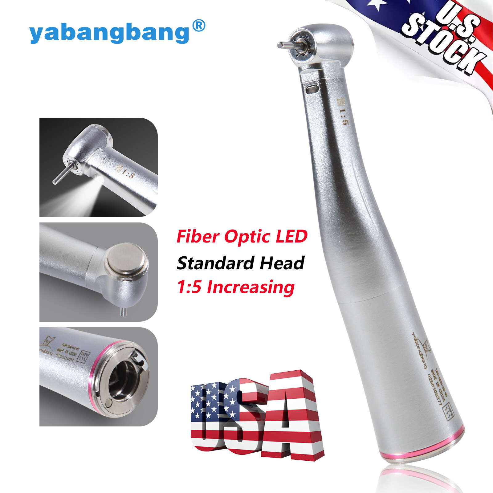 Ti-MAX X95L Dental 1:5 Fiber Optic Contra Angle Low Speed Handpiece For NSK S