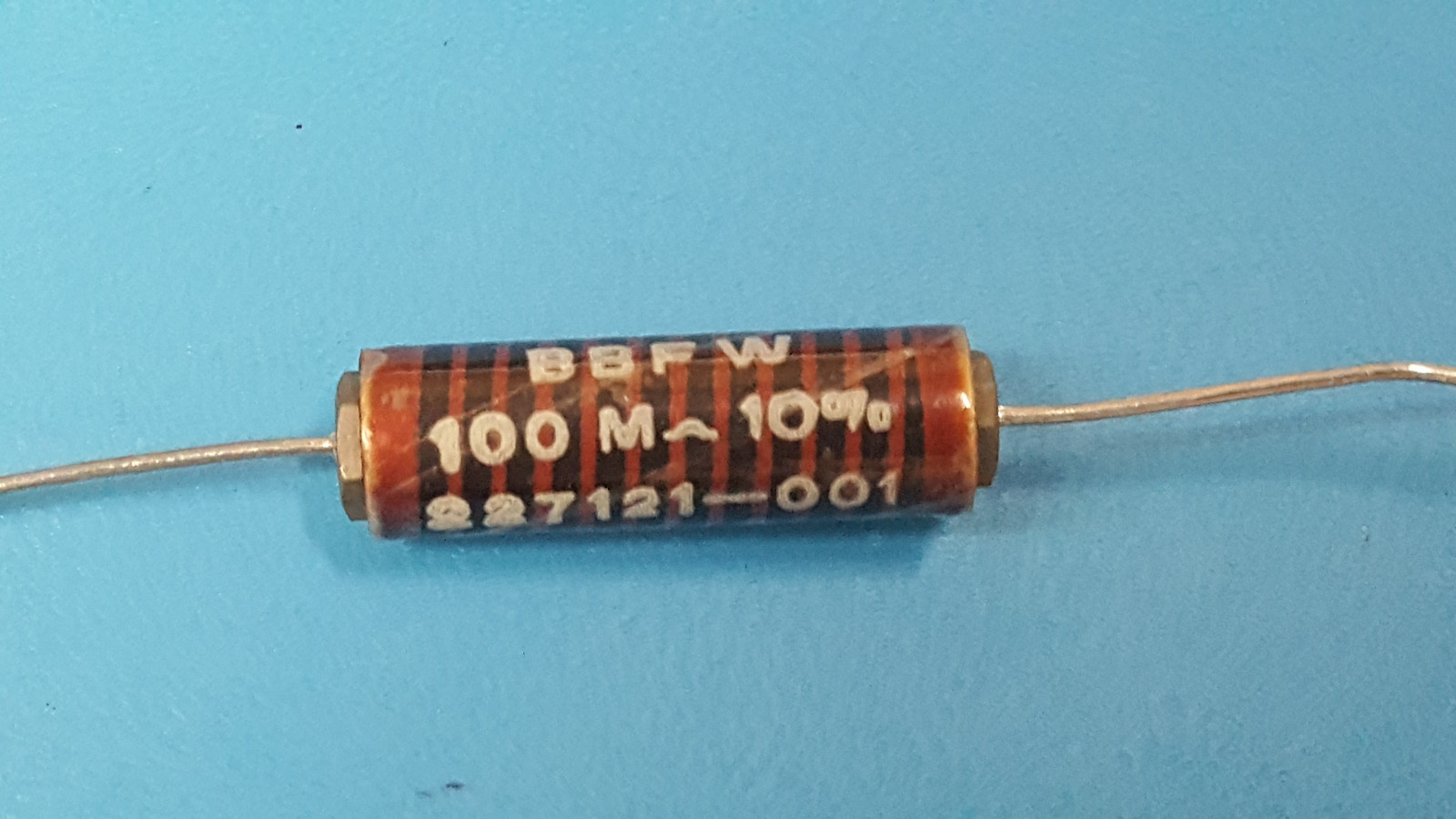 5 Pcs, Resistor, High Voltage, Axial, 100M Ohms, 3.5kV, 1W, Vishay, BBFW100MKF08