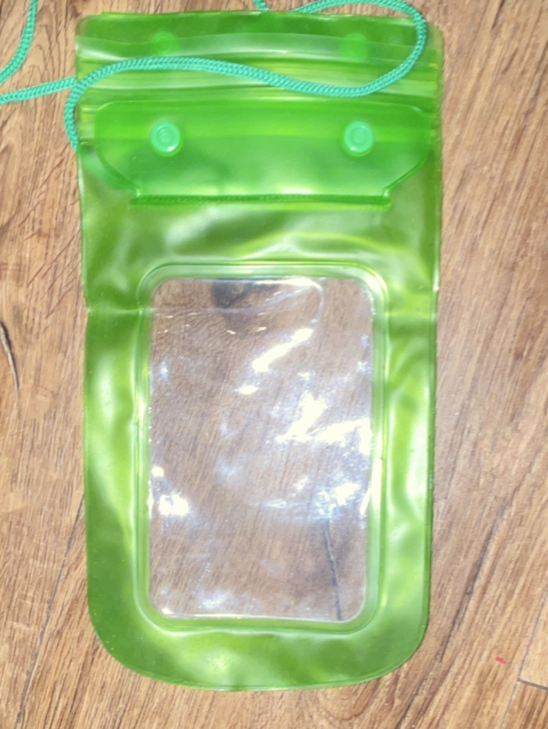 Green Clear Double Zipper Waterproof Reclosable Bag with Hang Hole and Window