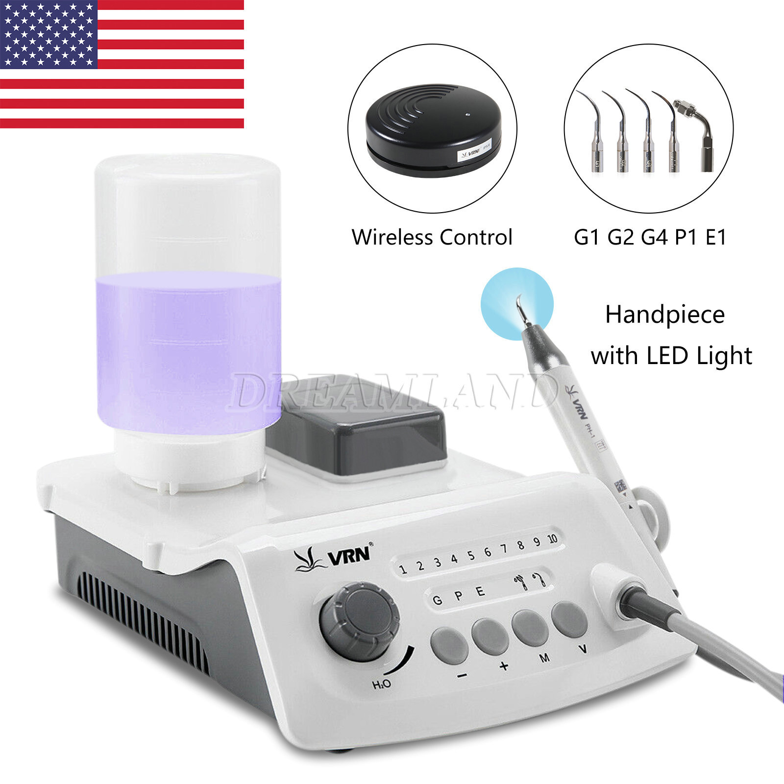 LED/NO-LED Dental Ultrasonic Piezo Scaler Handpiece Fit EMS Cavitron Woodpecker