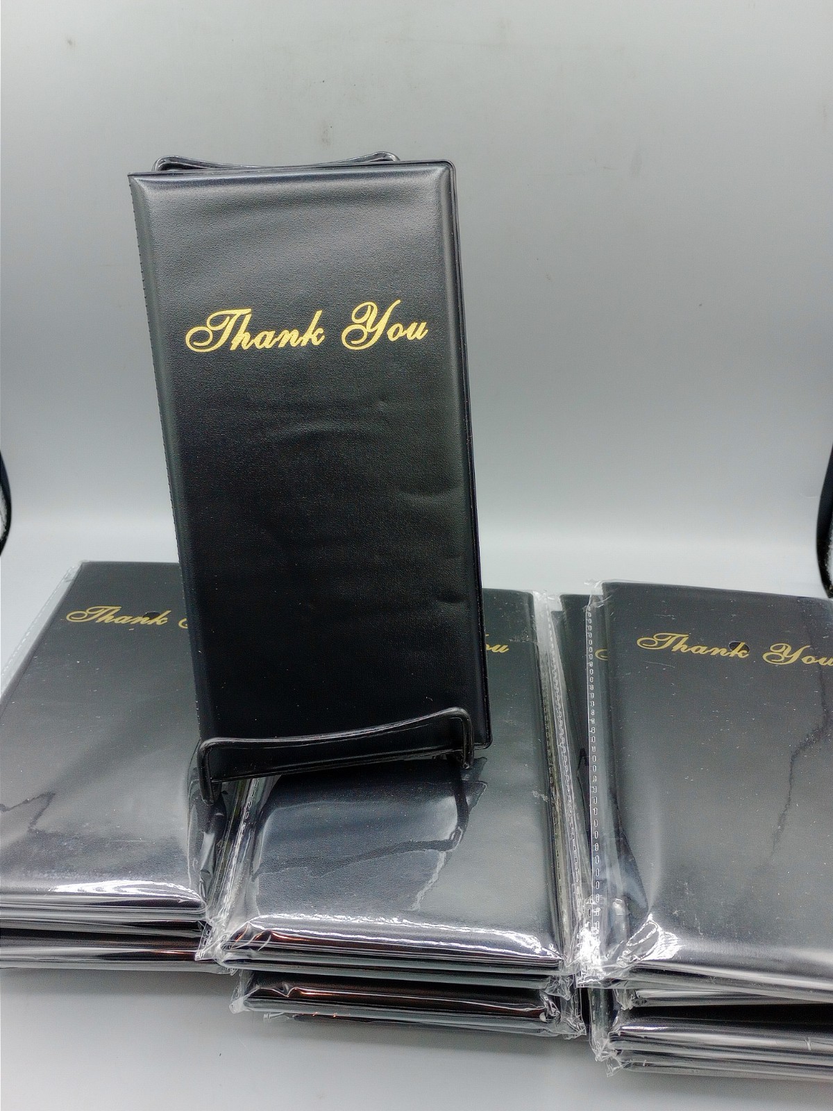 Restaurant Server Bill Book – Guest Check Card Holder Presenter 24 Pack – Black
