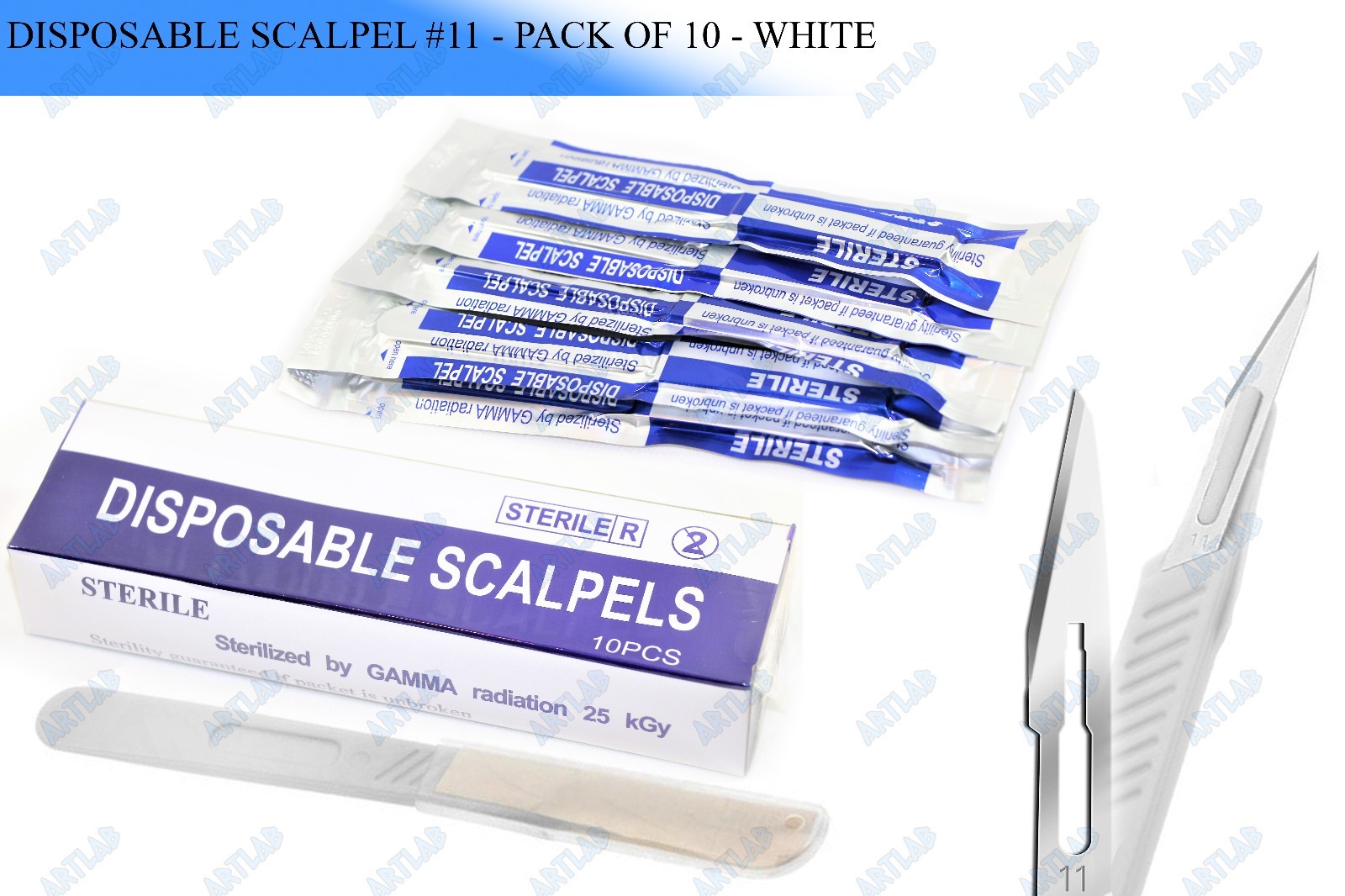 DISPOSABLE SCALPELS #10 TO #22 INDIVIDUALLY FOIL WRAPPED SINGLE USE DERMAPLANING