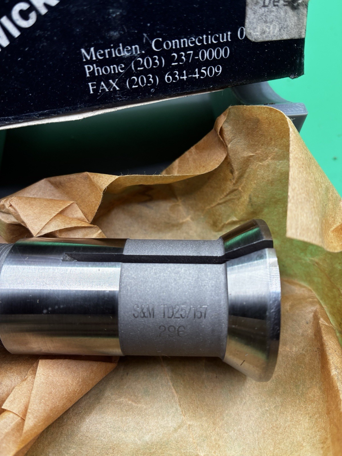 Southwick & Meister TD25/167 .296 Carbide Lined Draw Bushing Collet 0.296″ TD25