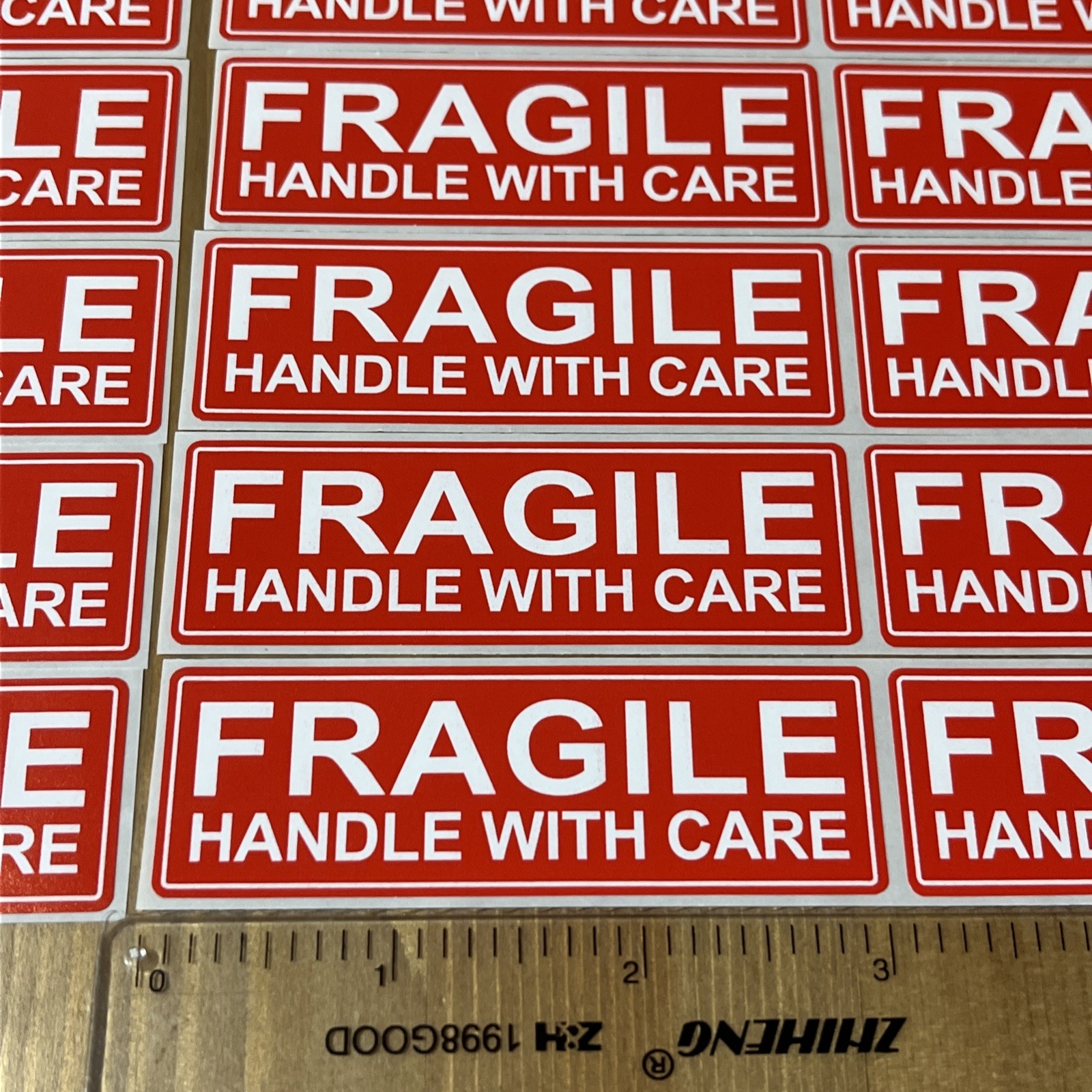 40pcs FRAGILE HANDLE WITH CARE 1″x3″ FRAGILE Stickers Packaging Safety Mailing