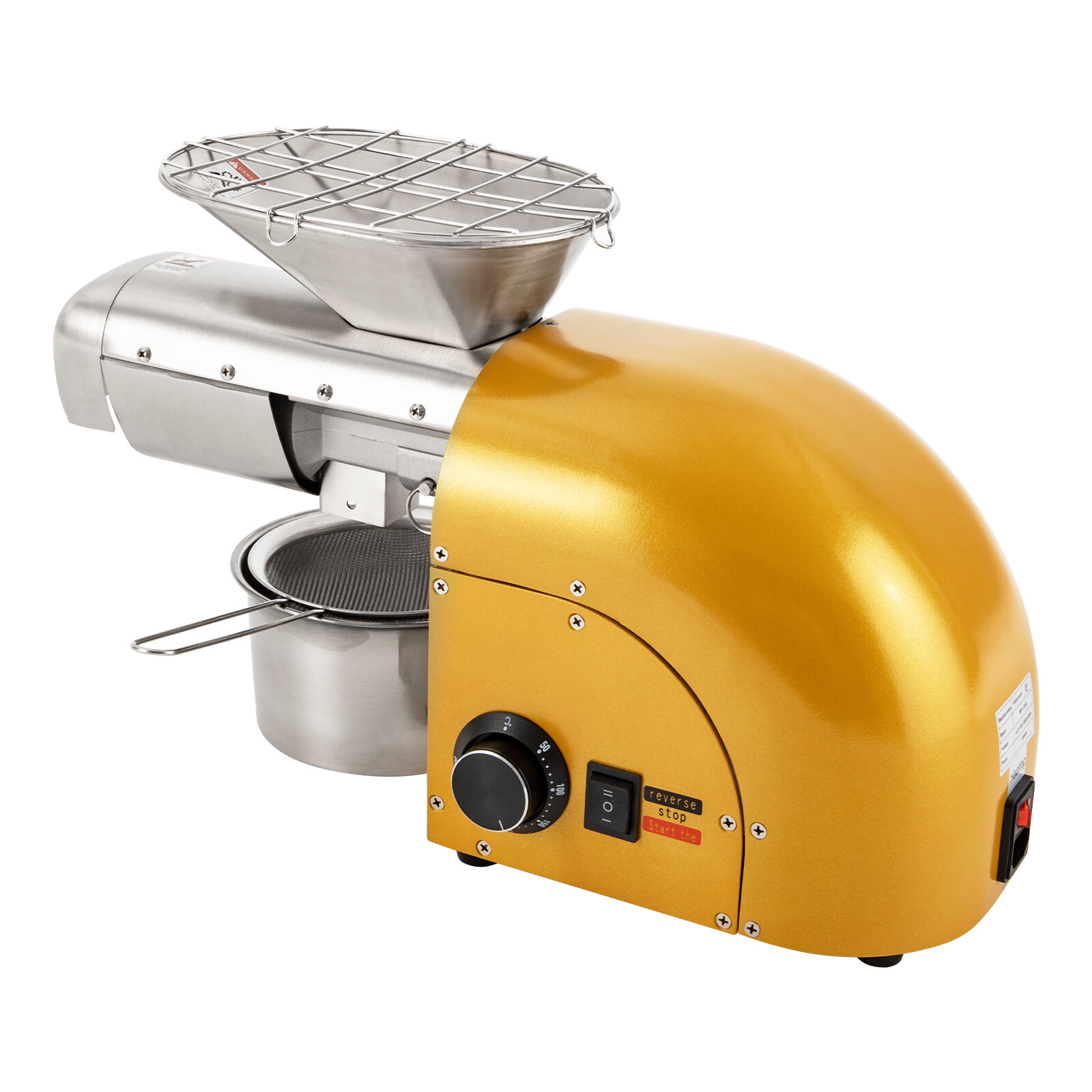 Oil Press Machine, 1800W Oil Extractor, Stainless Steel Oil Press Mill,