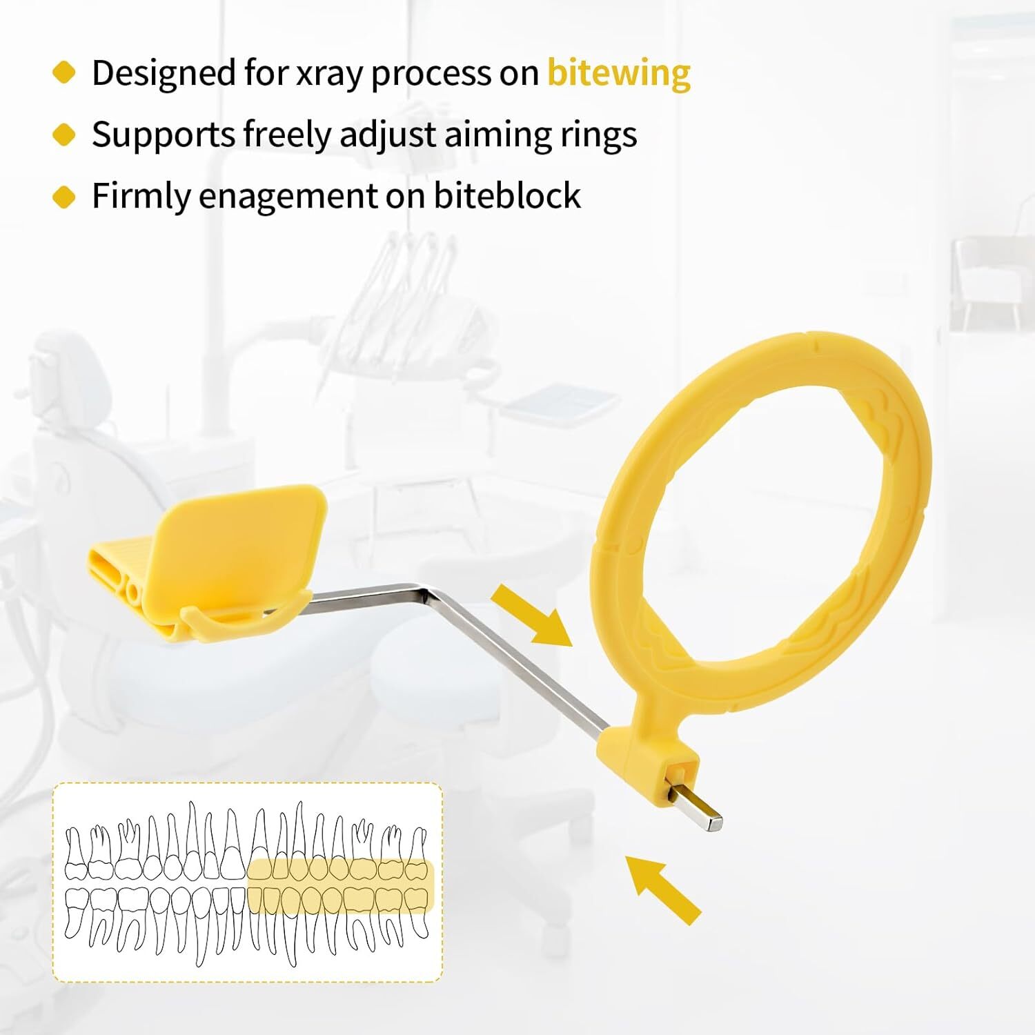 Digital Sensor Holder X-Ray Aiming Ring Bitewing/Anterior/Posterior Arm Kit US