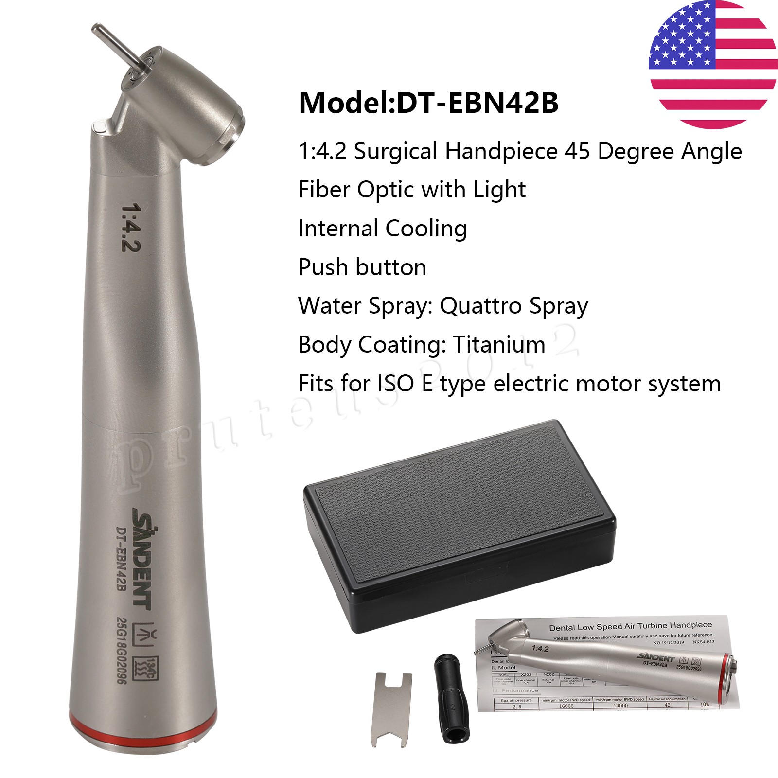 Dental Electric 1:4.2 /1:5/1:1 LED Contra Angle Increasing Surgical Handpiece