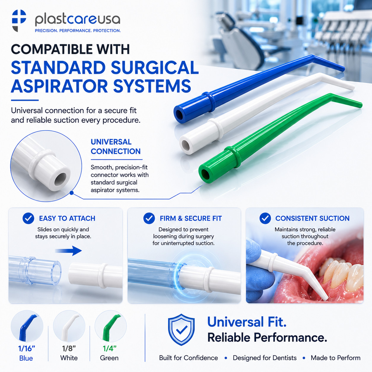 Surgical Aspirator Tips Dental Aspirating Suction Tips (Choose Size & Qty)