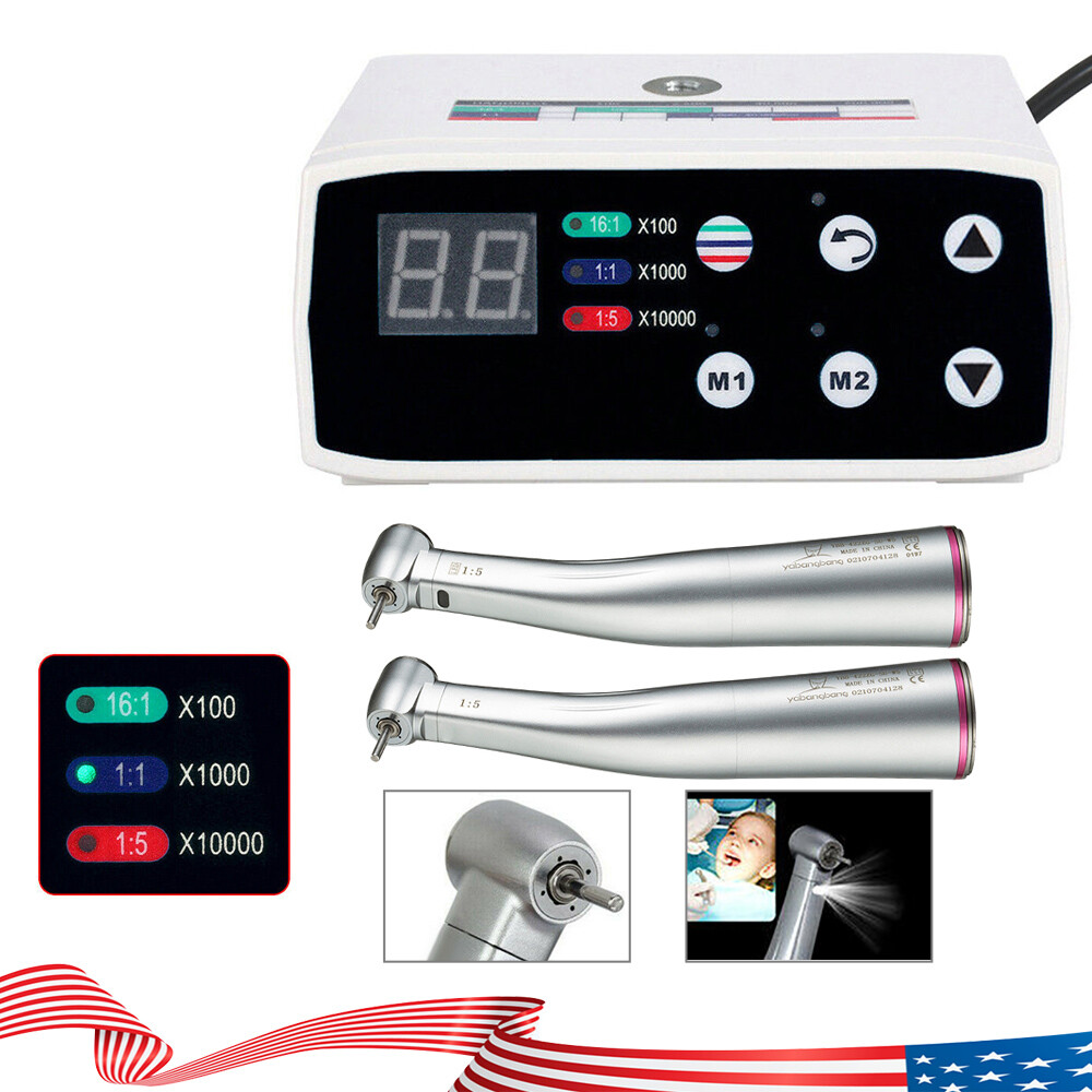 NSK Style Dental LED Brushless Electric Micro Motor/1:5 1:1 Increasing Handpiece