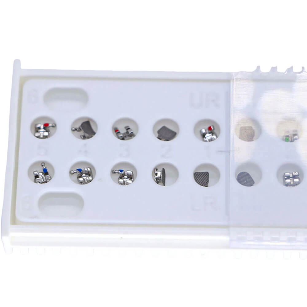 1 Pack Dental Orthodontic Bracket Standard MBT 0.022″ 345 Hooks Sandblasted