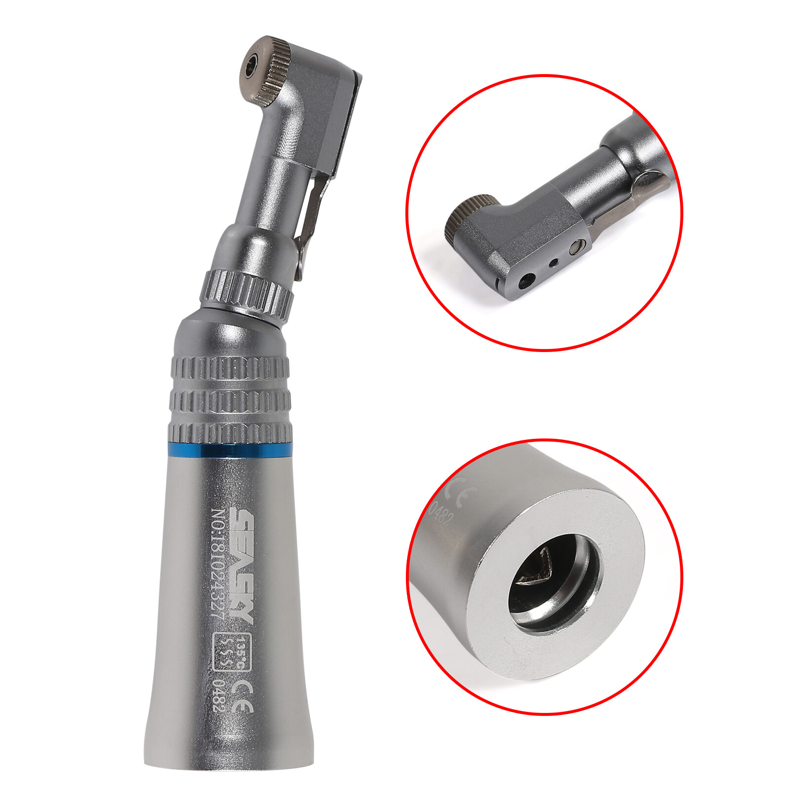USA Contra Angle Handpiece Dental 1:1 Direct Drive Latch Type Fit NSK