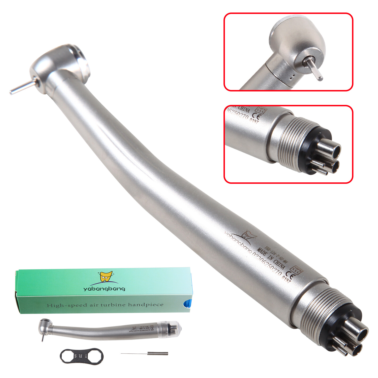 NSK Style Dental High Speed Turbine Handpiece Single/Triple Water Spray 4 Holes
