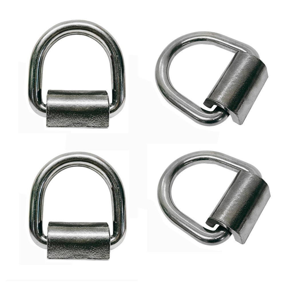 SS T316 D-Ring Lashing Ring Tie Down Anchor 1/2″ for Safe and Secure Hauling,4Pc