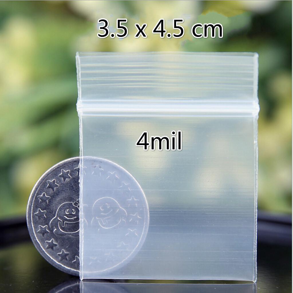 100pcs 1.4″x 1.8″ 4mil Clear Bag Baggies Reclosable