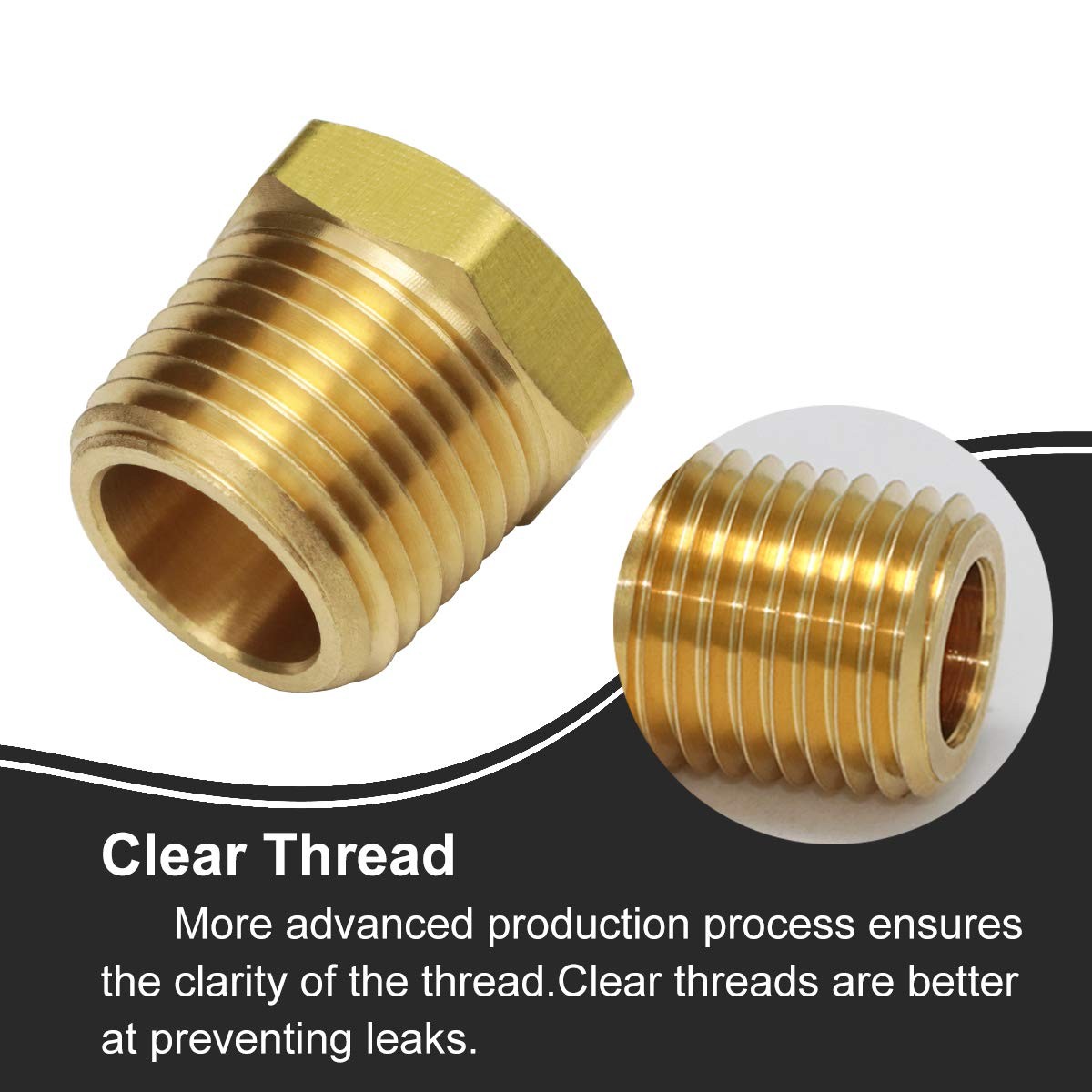 Boeray 1/2 Inch NPT Male Thread to 1/8 Inch NPT Female Reducing Brass Pipe Fi…