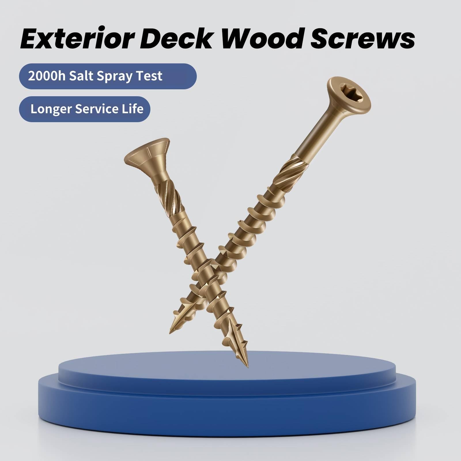 #10 Deck Screws 31/2 Inch Exterior Decking Wood Screws HeavyDuty Outdoor Torx…