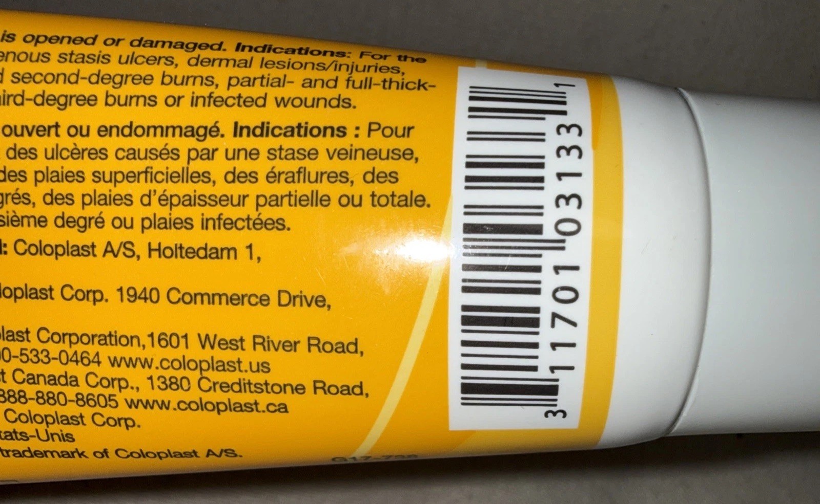 Coloplast Triad Hydrophilic Wound Dressing 2.5 oz Zinc Oxide 2 Pack