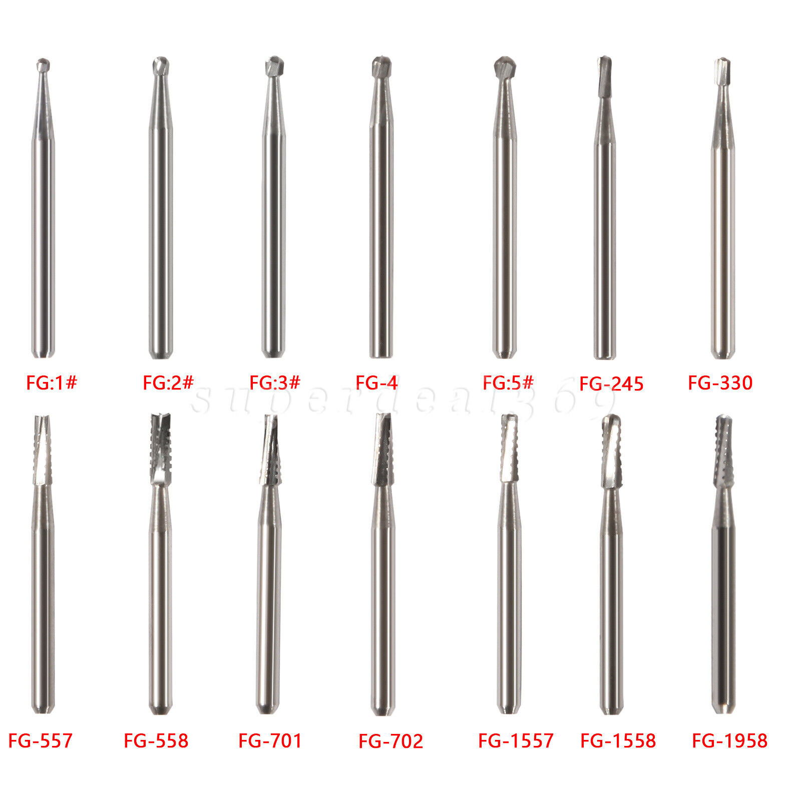 10-100 Pcs Dental FG Tungsten Steel Carbide Burs Drill High-Speed Handpiece st