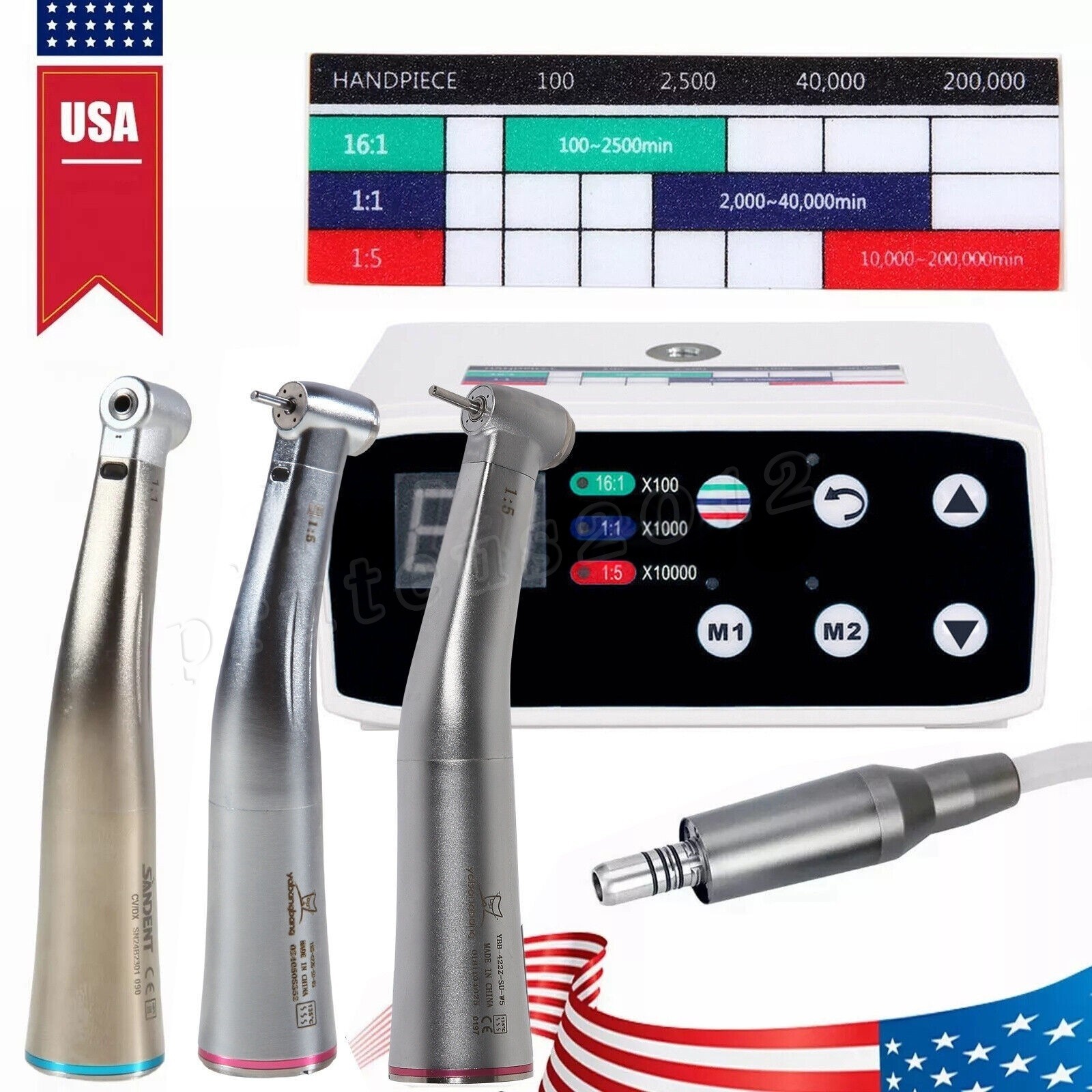Dental Electric Motor System Clinical Micromotor 1:1 1:5 Handpiece