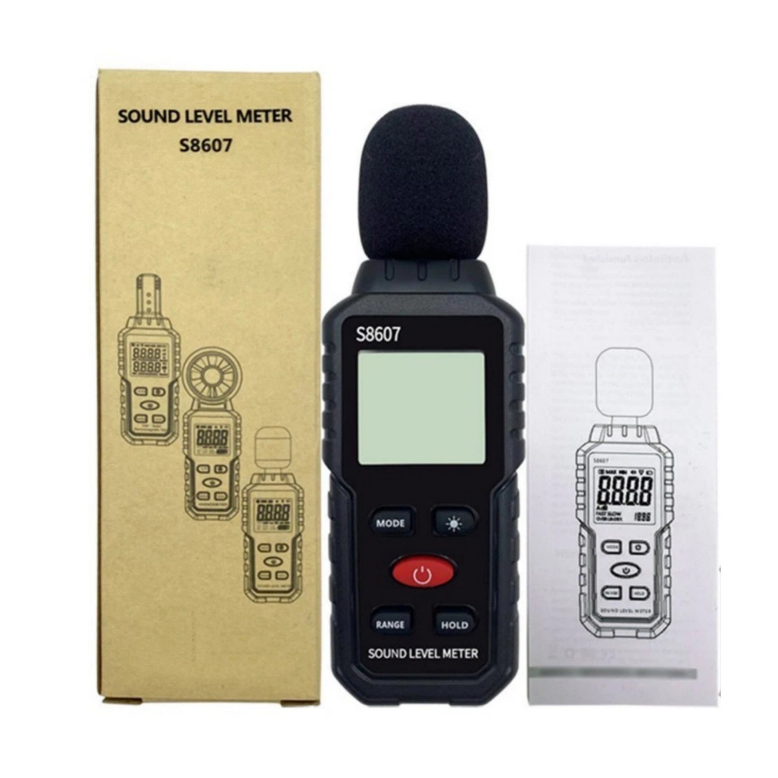 Sound Level Meter Decibel Tester 30-130dB A-Weighted Fast Slow Mode Max Min