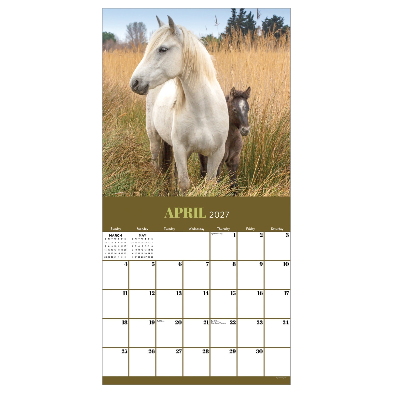 2027 Horses Wall Calendar
