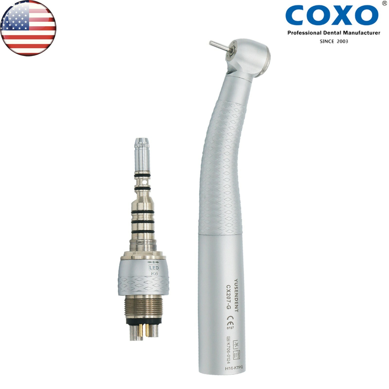 US COXO Dental High Speed Fiber Optic Air Turbine Handpiece fit Kavo Multiflex