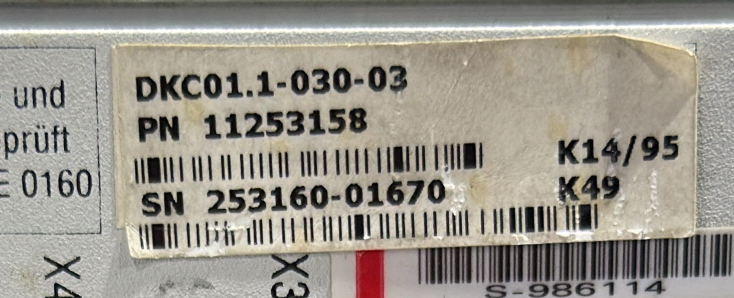 INDRAMAT DKC01.1-030-3 **FOR PARTS ONLY* FINAL SALE – NO RETURNS ACCEPTED