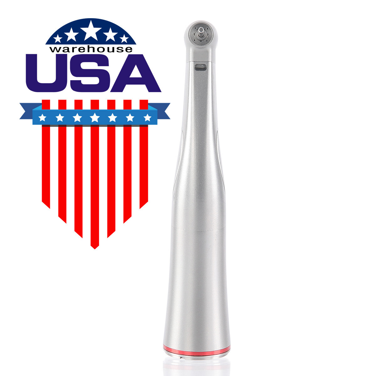 Dental LED Fiber Optic 1:5 Increase Contra Angle Handpiece Internal 4 Way Spray