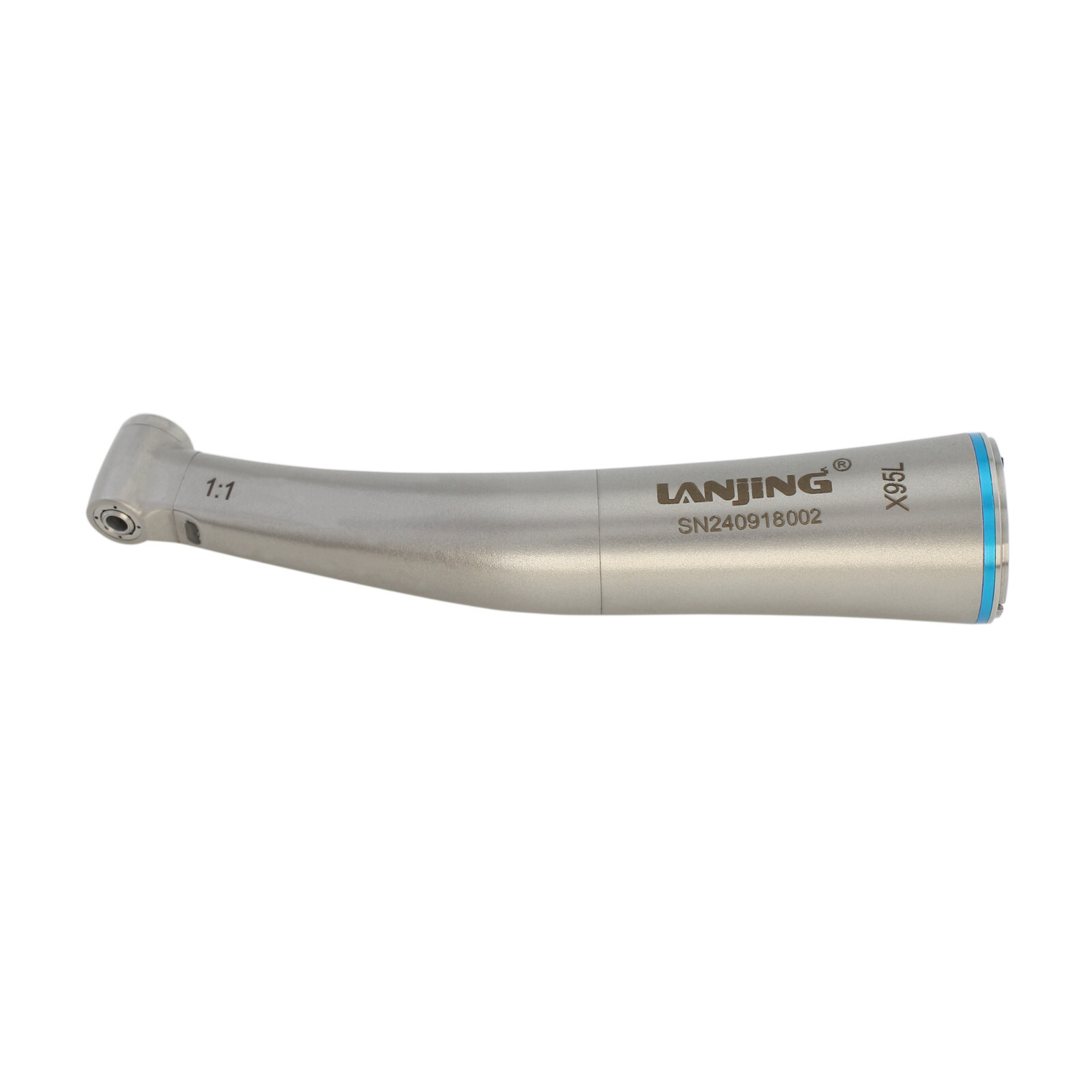 Dental Contra Angle Fiber Optic Handpiece 1:1 Low Speed Mini Quattro Spray ISO