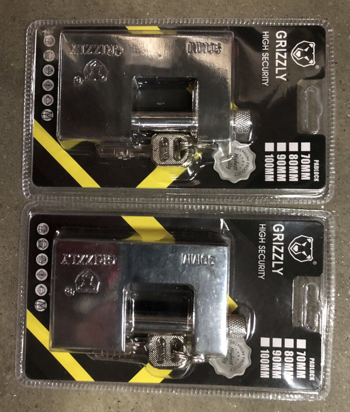 (2x) Top Security Shipping Container/Garage/Trailer Padlock HeavyDuty SolidSteel