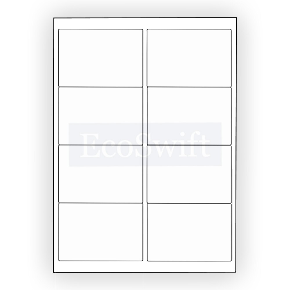 (16000) 4 x 2.5 EcoSwift Laser/Ink Address Shipping Adhesive Labels 8 per sheet