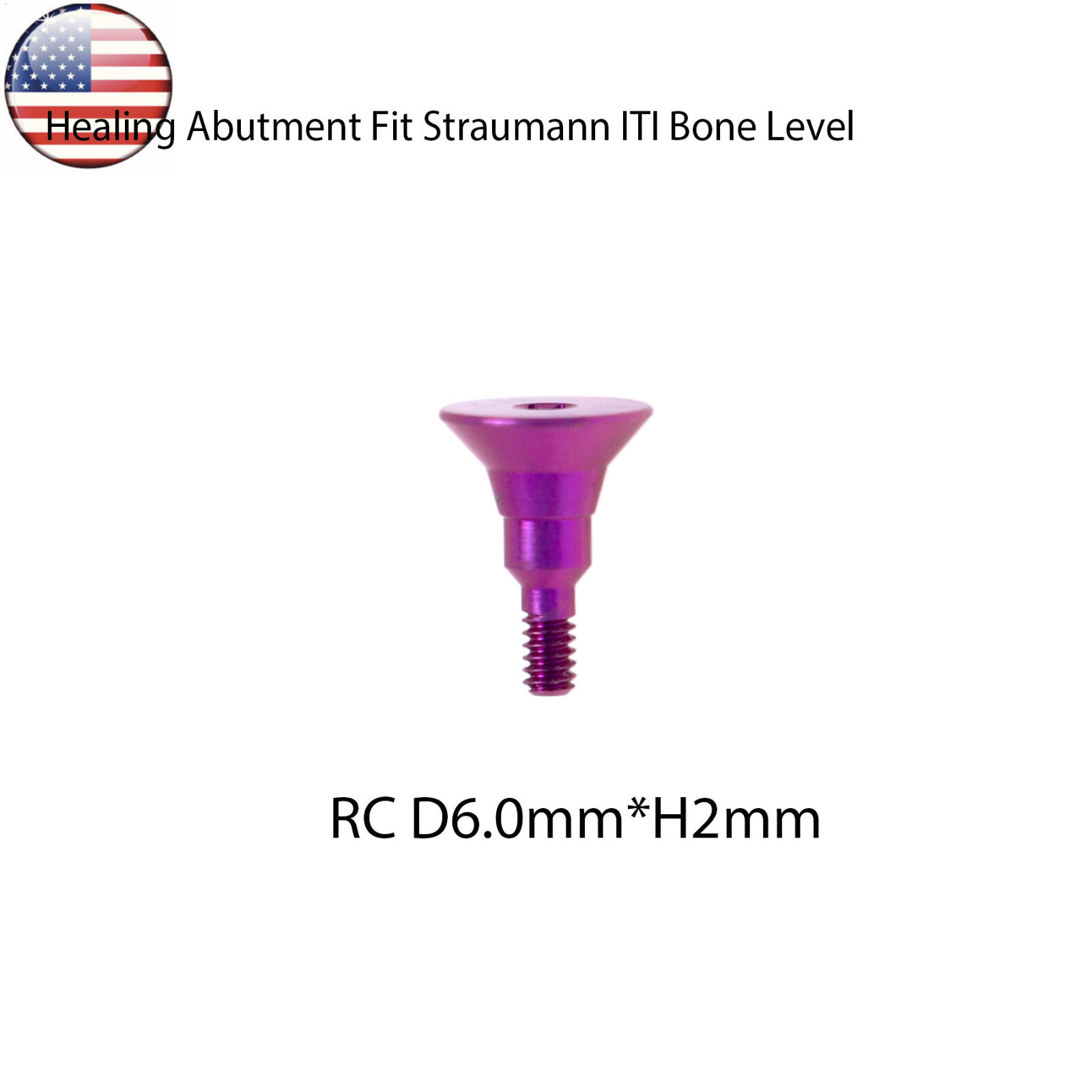 US Healing Cap Abutment RC NC Analog Cover Screw Titanium Fits Straumann ITI BLT